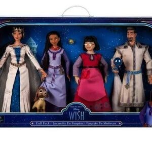 Disney Wish Doll Set - Purple, Blue, Red, White little box damage.